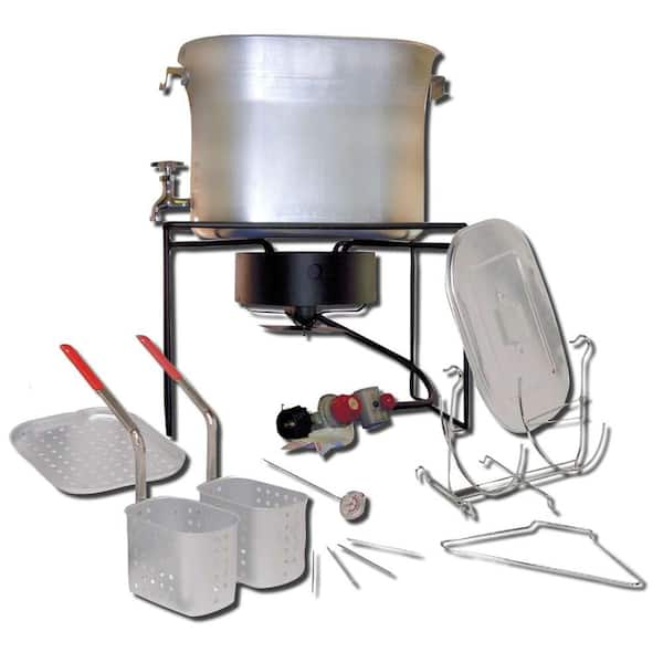 King Kooker Outdoor Chef's Hot Tub 33,000 BTU Propane Gas Outdoor Cooker with 26 qt. Aluminum Pot