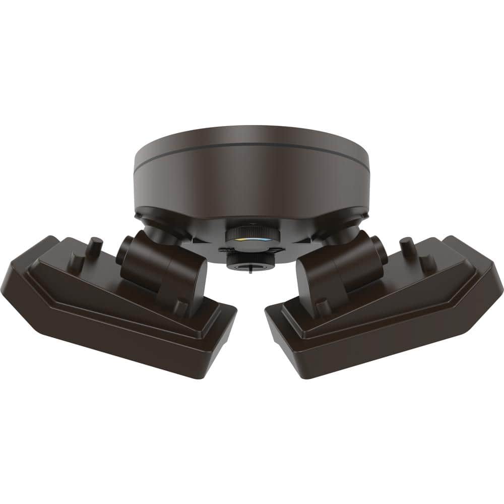Dark Bronze Dual Head LED Outdoor Security Floodlight