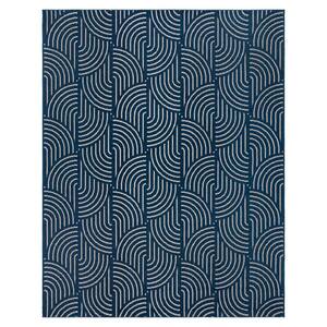 Gertmenian Ringley Michele Navy 6 ft. x 9 ft. Geometric Indoor/Outdoor ...