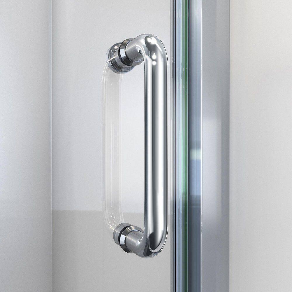 Flex 34" x 60" Semi-Frameless Shower Enclosure with Brushed Nickel Hardware