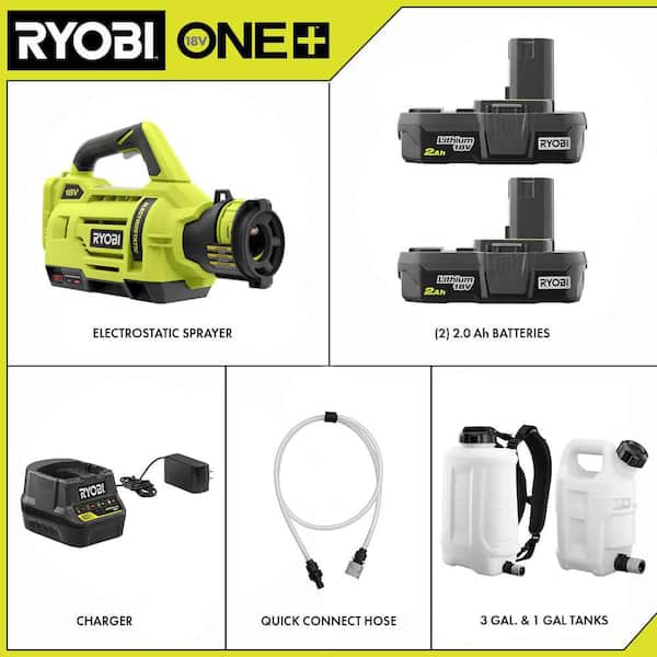 Ryobi 18v one+ cordless 1 gallon electrostatic discount sprayer