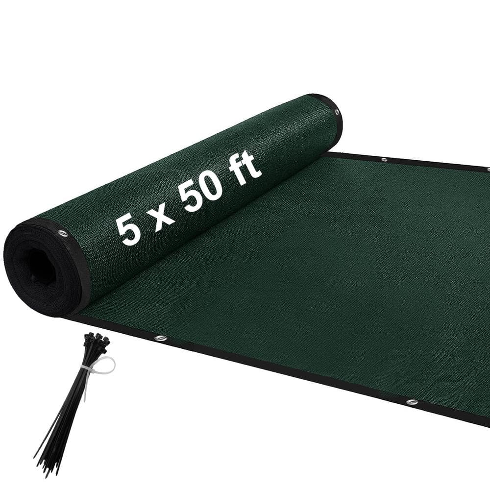 5 ft. x 50 ft. Privacy Fence Screen 90% Blockage Shade Temporary Fencing for Wall Gazebo Backyard Dark Green (2-Pack) price history on PriceWatchPro