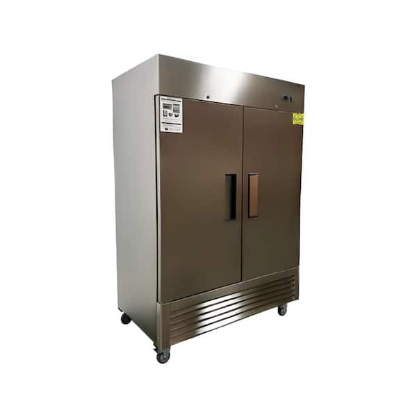 54 in. 42.2 cu. ft. Commercial NSF Reach in 2-Door freezer E55BF in Stainless Steel