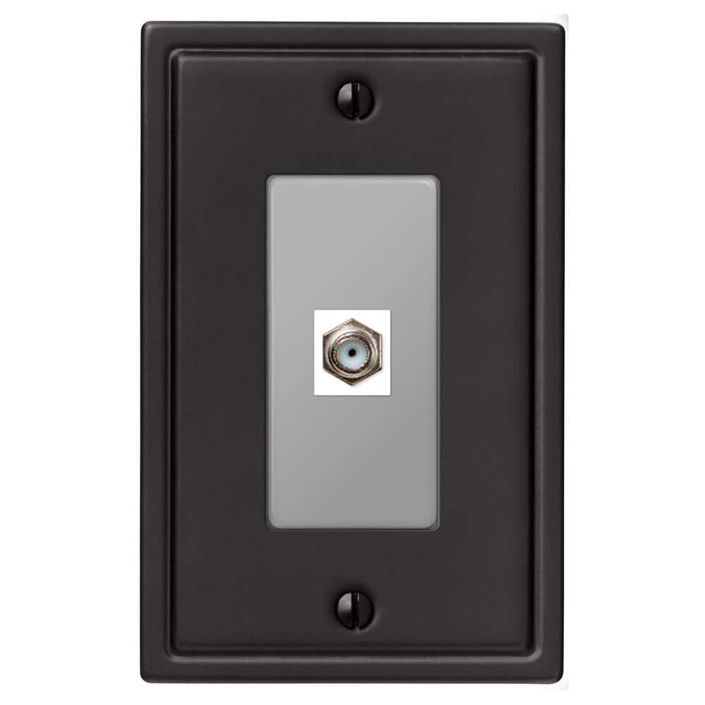 Moderne Wallplate 1-Coaxial Steel Matte Black (1-Pack) price history on PriceWatchPro