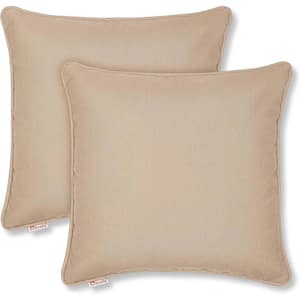 Sunbrella Indoor/Outdoor Corded Fill Throw Pillow 20 x 20, Sand (Set of 2)