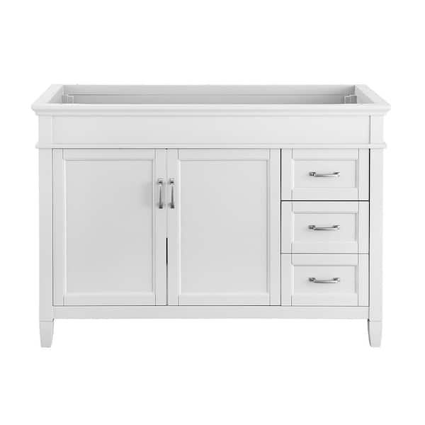 Home Decorators Collection Ashburn 48 in. W x 21.63 in. D x 34 in. H Bath Vanity Cabinet without Top in White