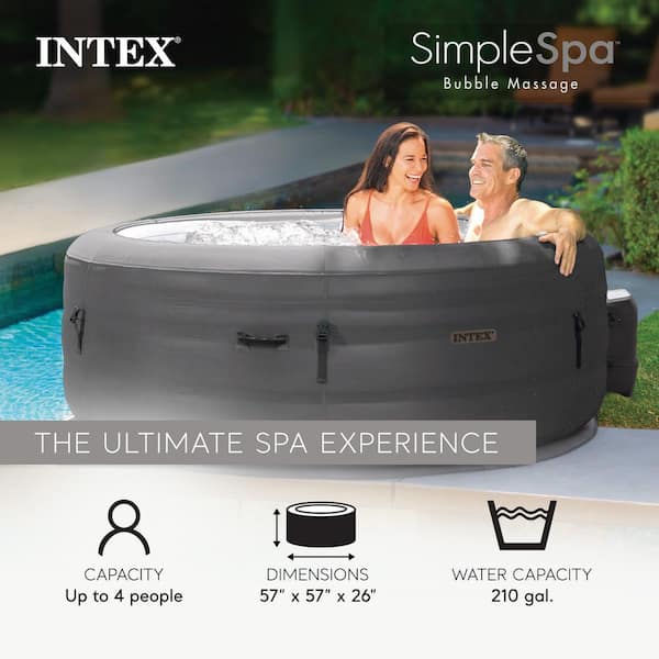 4-Person 100-Jet Inflatable Hot Tub with Insulated Cover and Carry Bag
