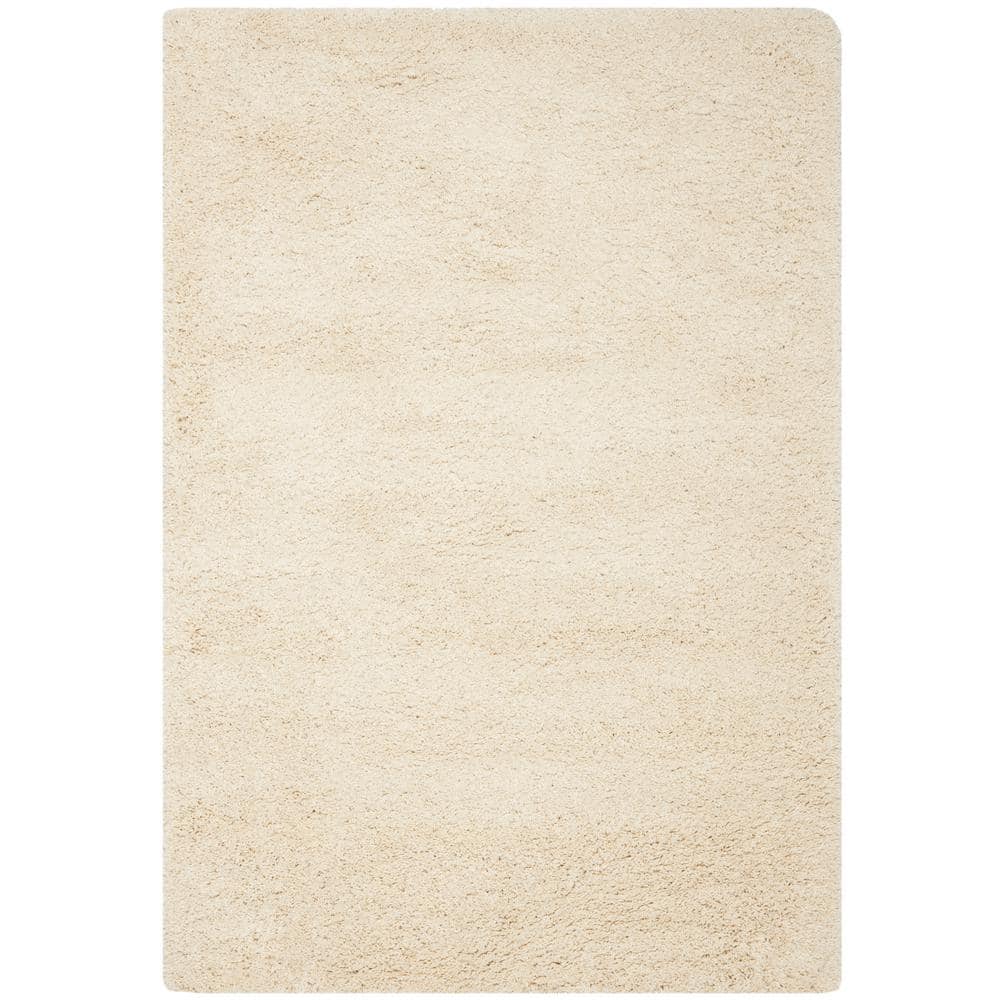 Coastal Comfort Ivory Shag Rug 5'3" x 7'6" Synthetic Blend