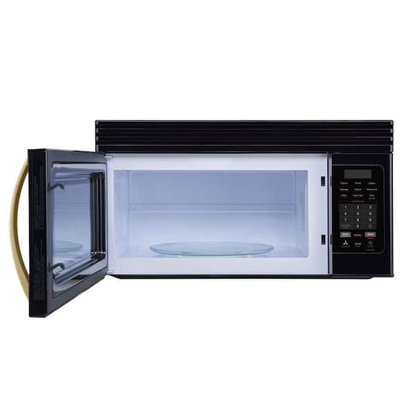 Scalo 1000W 30 in. Over the Range Microwave, Black, 1.6 cu. ft, 300 CFM Convertible Vent