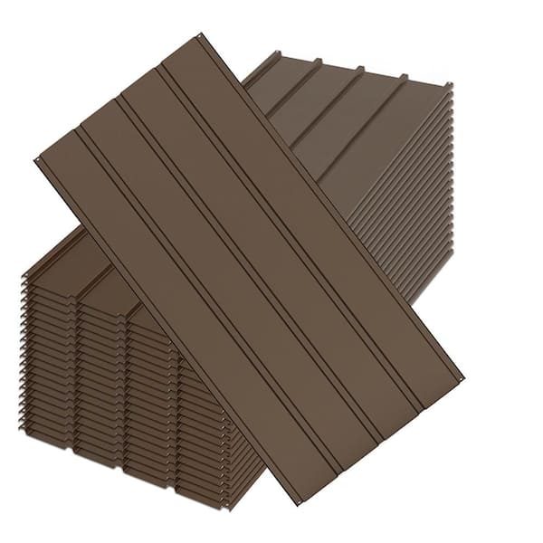 20-Piece Metal Roofing Panels Kit w/ Screws 3.54 ft. x 1.64 ft. Corrugated Siding Sheets for Pergolas Gazebos Wall Sheds