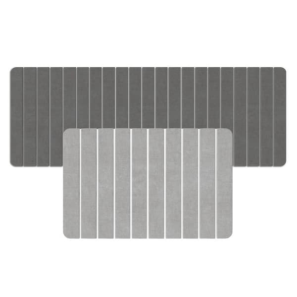 Diatomite Quick-Dry Stone Water-Absorbing Bath Mat Set Extra Large and Medium