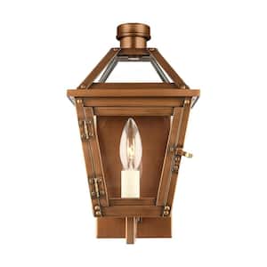Hyannis Copper Outdoor Hardwired Extra Small Wall Lantern Sconce with No Bulbs Included
