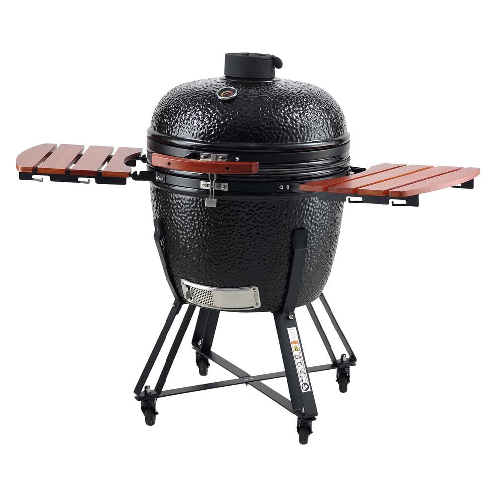VEVOR Ceramic Barbecue Grill Smoker Pellet Grills 24 in . Portable