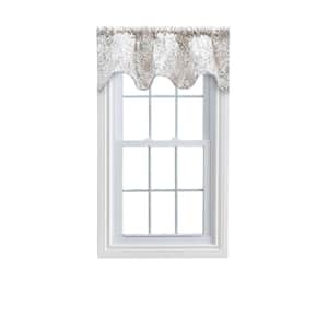 Shannon 16 in. L Cotton Lined Scallop Valance in Natural