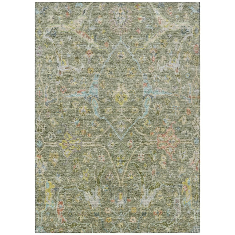 Chantille Machine Washable Indoor/Outdoor Abstract ACN2232 Aloe 5 ft. x 7 ft. 6 in. Area Rug price history on PriceWatchPro