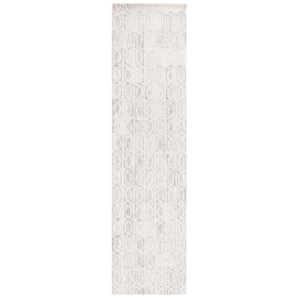 Ebony Natural/Ivory 2 ft. x 9 ft. Modern Runner Rug