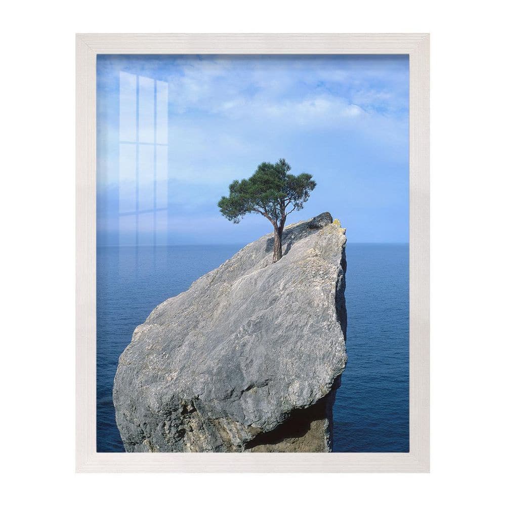 Grooved 11 in. x 14 in. White Picture Frame