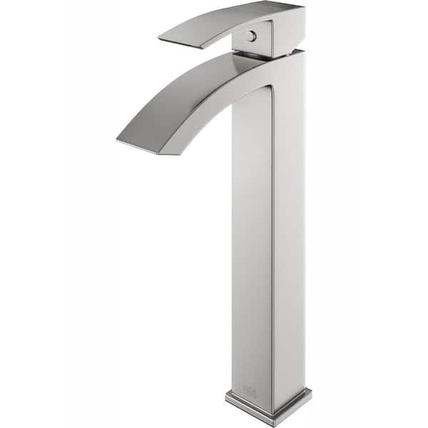 Duris Single Handle Single-Hole Bathroom Vessel Faucet in Brushed Nickel