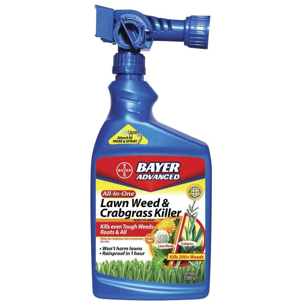 Bayer Advanced 32 Oz Ready To Spray All In 1 Lawn Weed And Crabgrass Killer 704080 The Home Depot