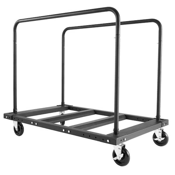 Drywall Cart Dolly with 1800 lbs. Load Capacity, Steel Panel Truck & 5 in. Swivel Casters, Tie-Down Strap & 2 Handrails