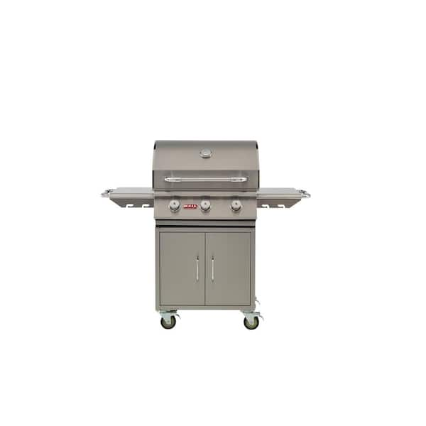 Bull Outdoor Products 24 In 3 Burner Steer Propane Complete Grill Cart   Bull Outdoor Products Propane Grills 69101 64 600 