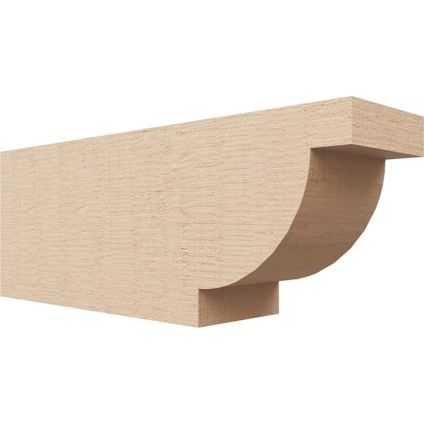 Ekena Millwork 4-in. x 6-in. x 16-in. Alpine Woodgrain, Primed Tan Timberthane Polyurethane Rafter Tail Brace