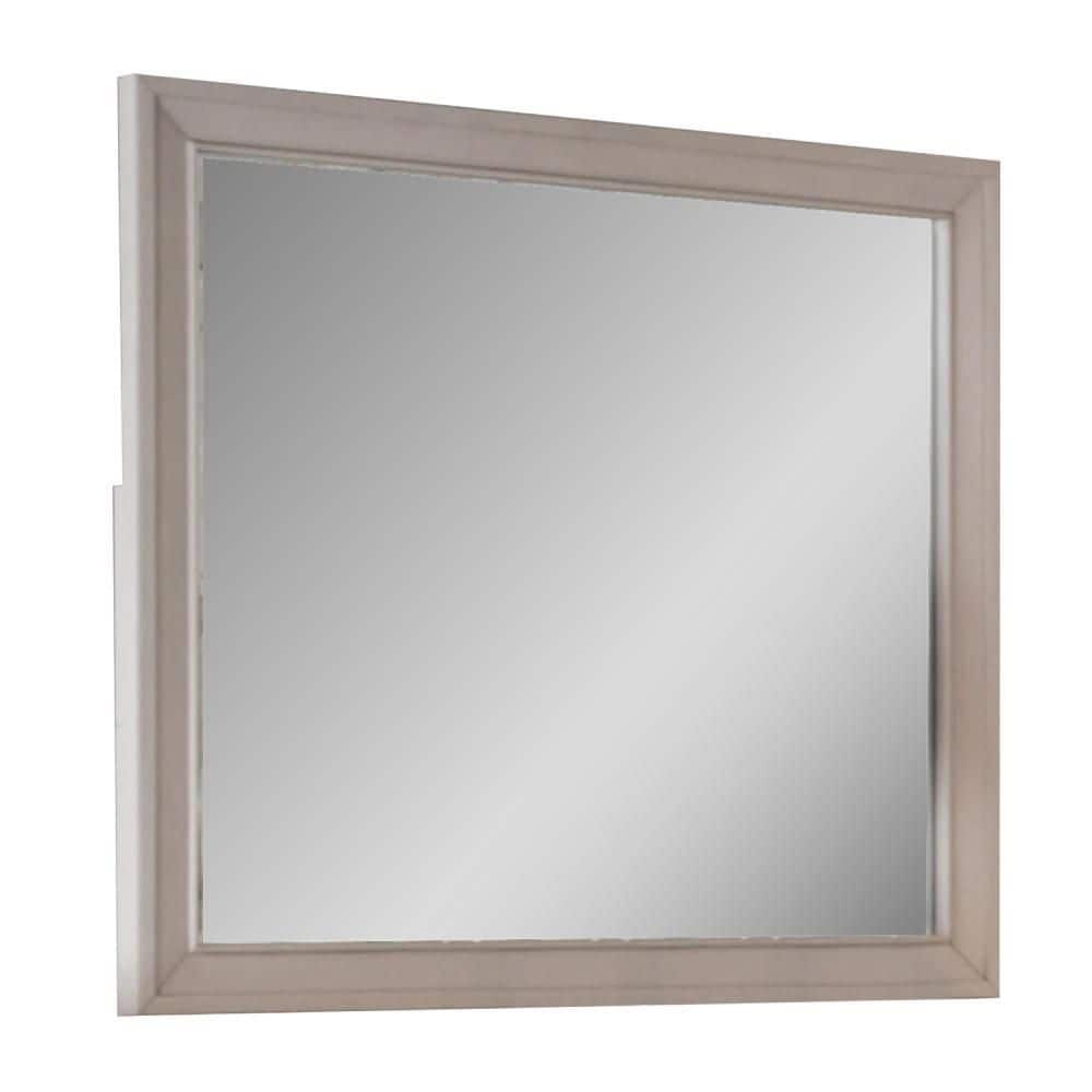 Nitz White 1.5 in. W x 36 in. H Modern and Contemporary Rectangle Wood Framed Mirror price history on PriceWatchPro