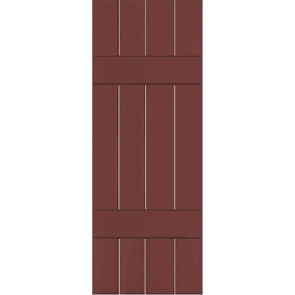 15 in. x 30 in. Exterior Real Wood Pine Board & Batten Shutters Pair Cottage Red price history on PriceWatchPro
