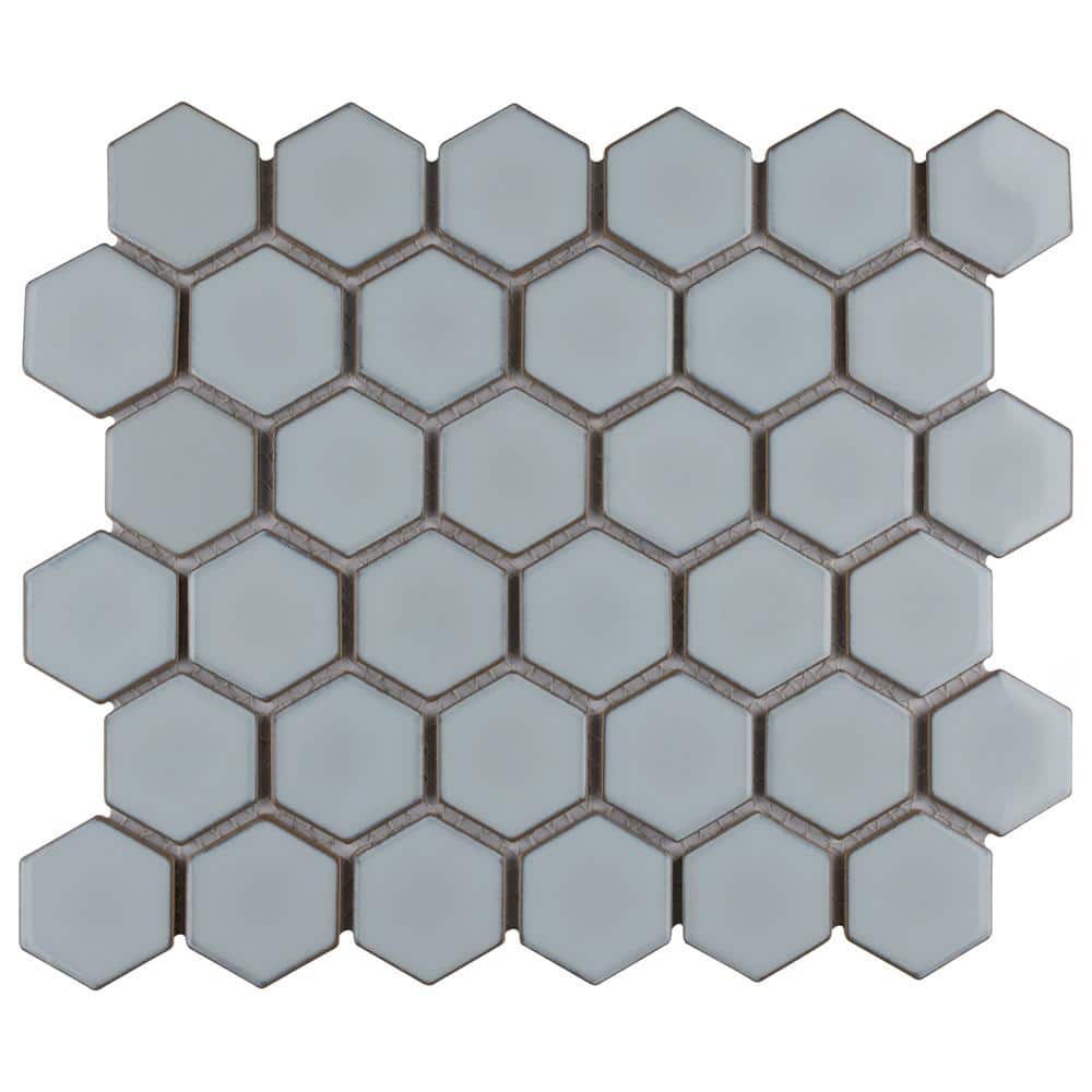 "Hudson Due 2"" Hex Silk White 6 in. x 6 in. Porcelain Mosaic Take Home Tile Sample" price history on PriceWatchPro