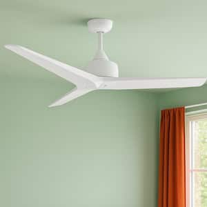 Chisel 52.0 in. Indoor/Outdoor Matte White Ceiling Fan with Remote Control
