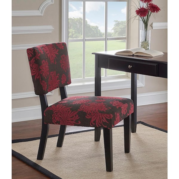 Linon Home Decor Taylor Red and Gray Accent Chair