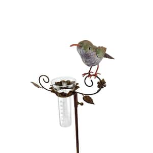 Metal Rain Gauge Hummingbird