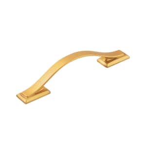 Dover 3-3/4 in. (96 mm) Brushed Golden Brass Cabinet Pull (10-Pack)