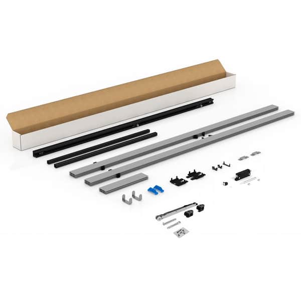 BARTELS Hannover 38 x 84 in. Aluminum Pocket Door Track, Framing and Top Mount Hardware Kit with Push-To-Open and Soft-Close