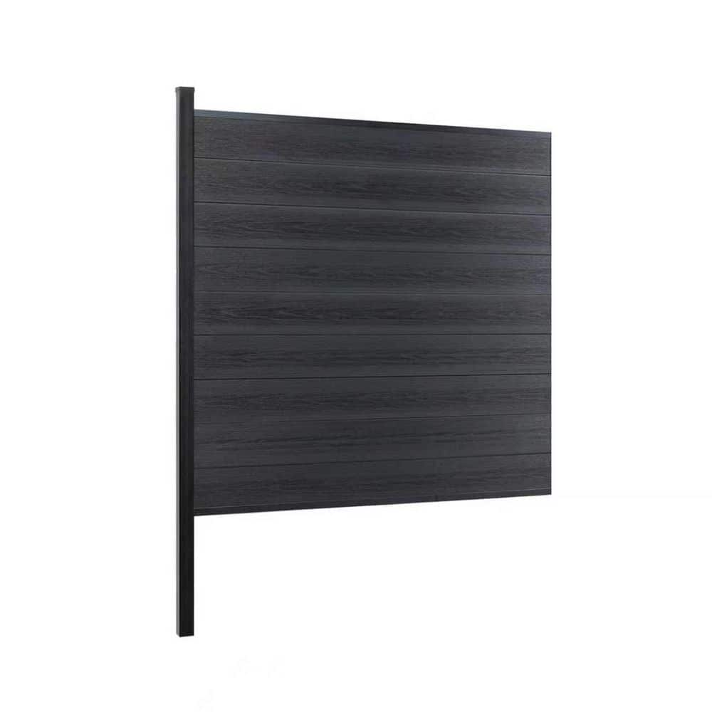 8 ft. H x 6 ft. W Black Composite Horizontal Fence Panel Kit with One Post price history on PriceWatchPro