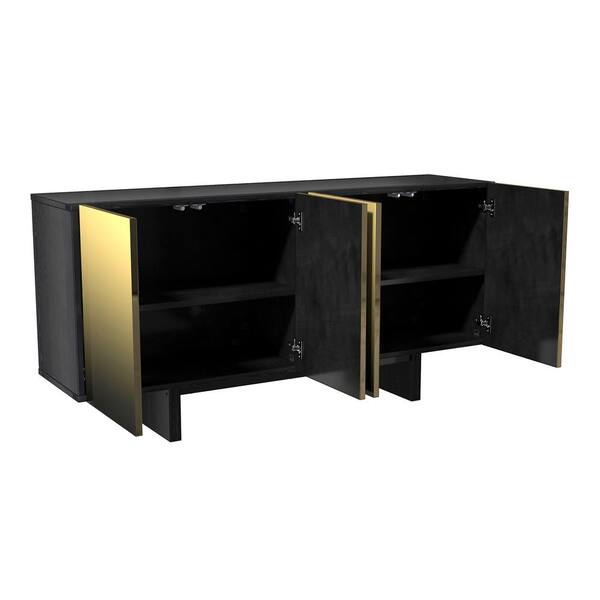 Clihome 15.75-in W x 31.25-in H Mdf Black Freestanding Utility Storage Cabinet