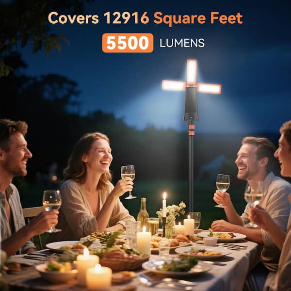 Dimgogo 5500 Lumen LED Work Light with Stand NCY300-C - The Home Depot