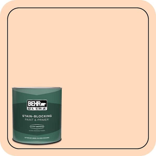 BEHR ULTRA 1 qt. #P210-2 Citrus Delight Extra Durable Semi-Gloss Enamel Interior Paint & Primer
