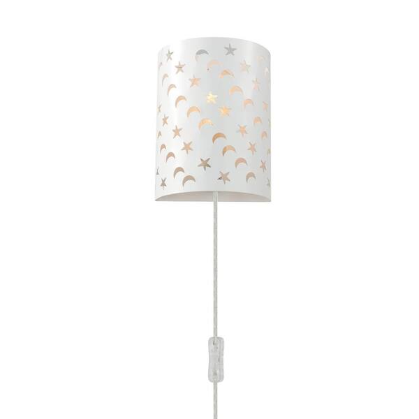 plug in wall sconce white