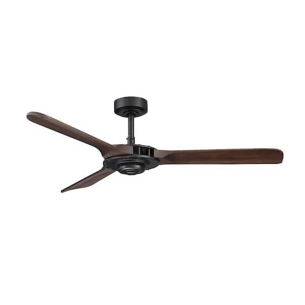 Parrot Uncle Aerofanture 52 in. Solid Wood 3-Blade Ceiling Fan with Remote Control and DC Motor