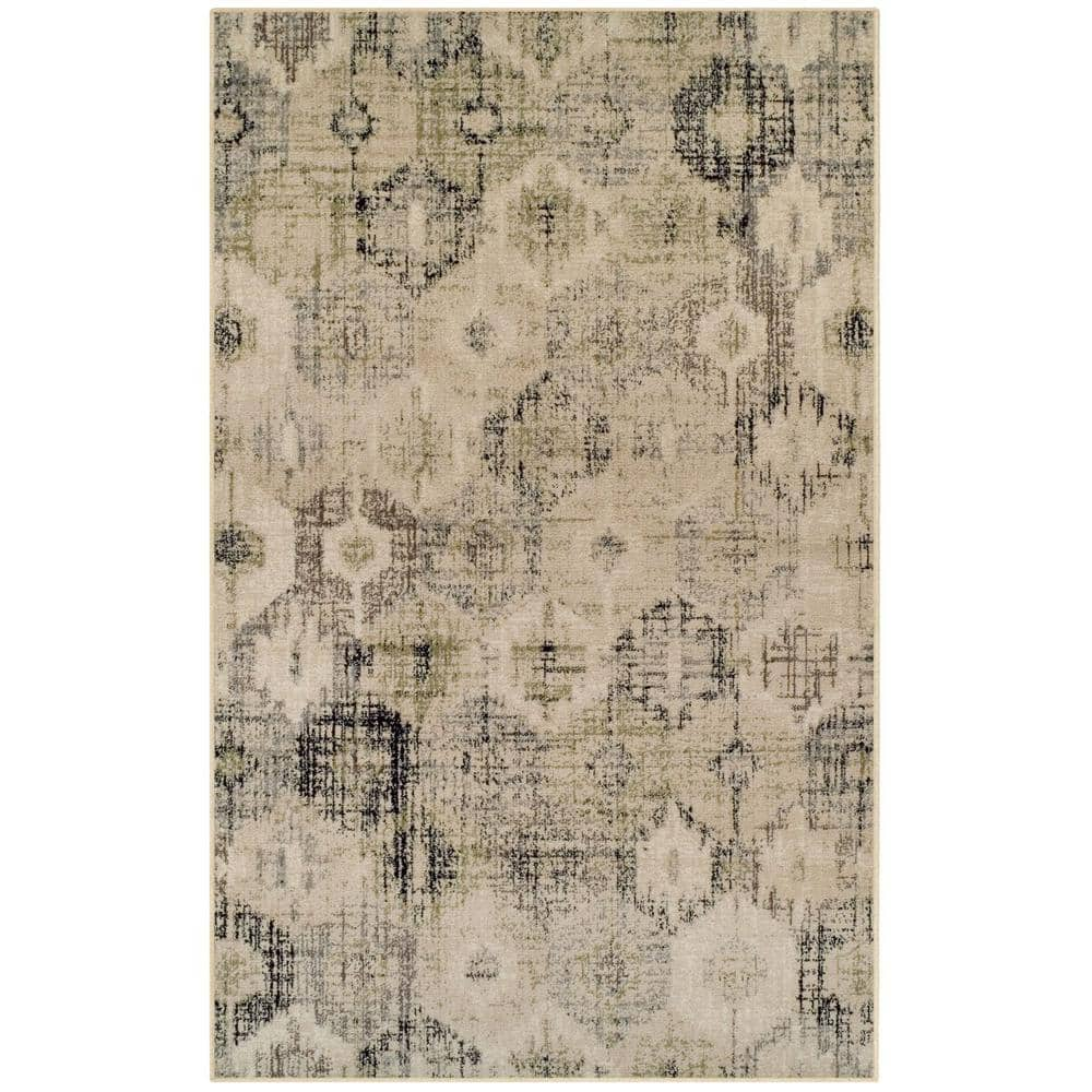 SUPERIOR Arabella Beige 8 ft. x 10 ft. Modern Distressed Diamonds ...