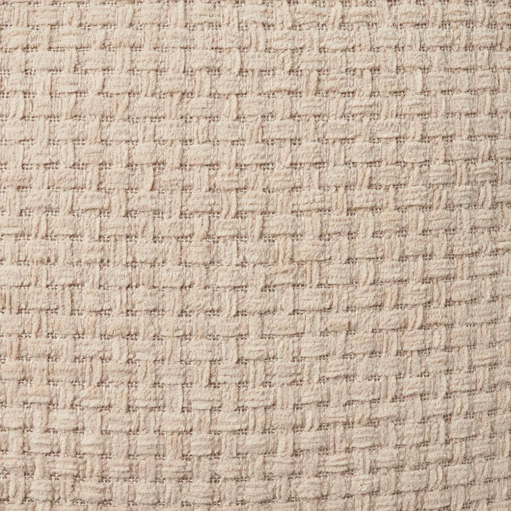 Beige Woven Chenille 18" x 18" Set of 2 Throw Pillows