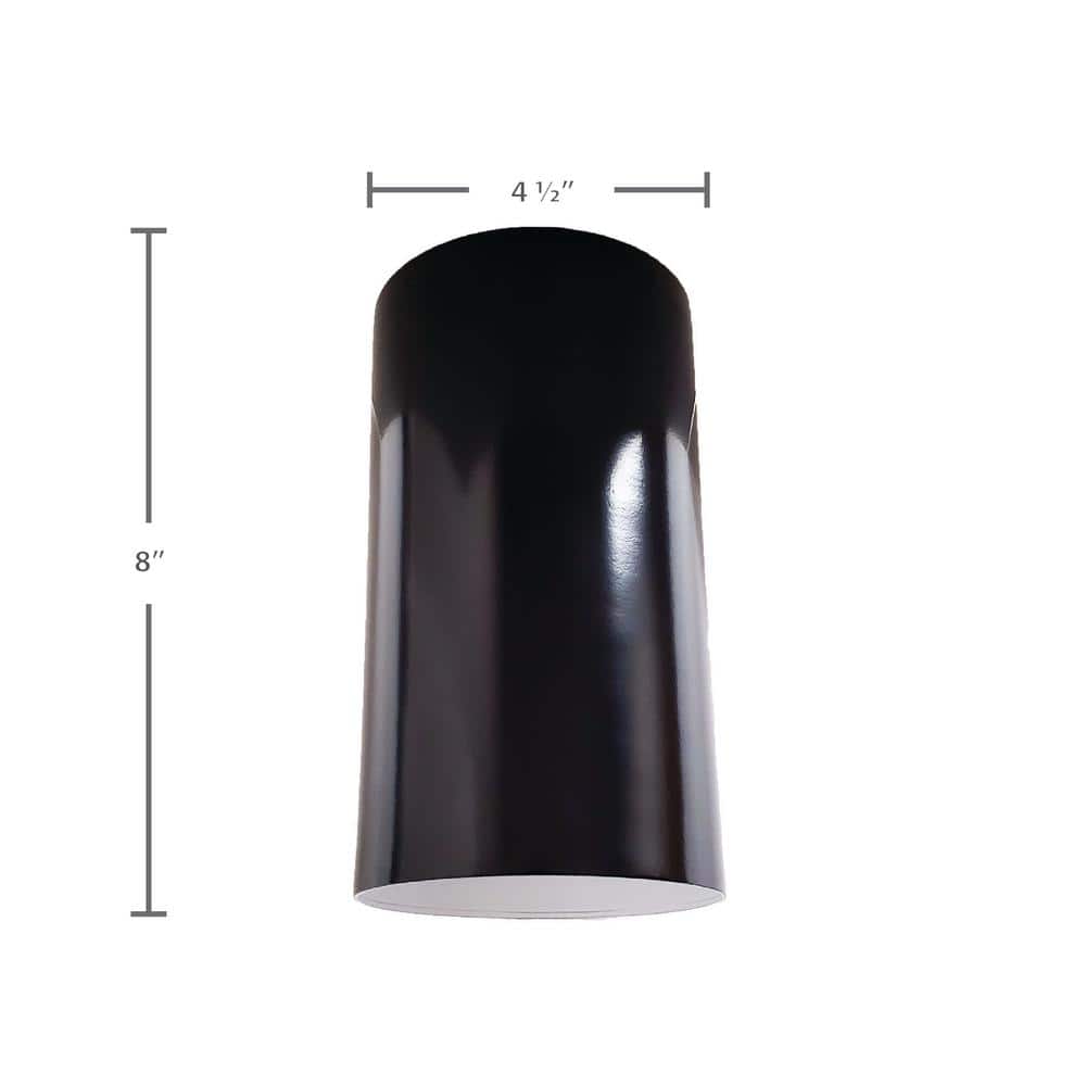 Black Aluminum Modern Flush Mount Light Fixture