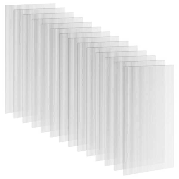 24 in. W x 47.75 in. D. x 47.75 in. H 14-Piece of Polycarbonate Greenhouse Panels, Waterproof and UV Protected in Clear