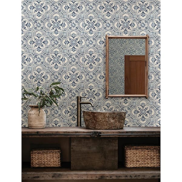 Marjoram Blue Pre-Pasted Non-Woven Wallpaper