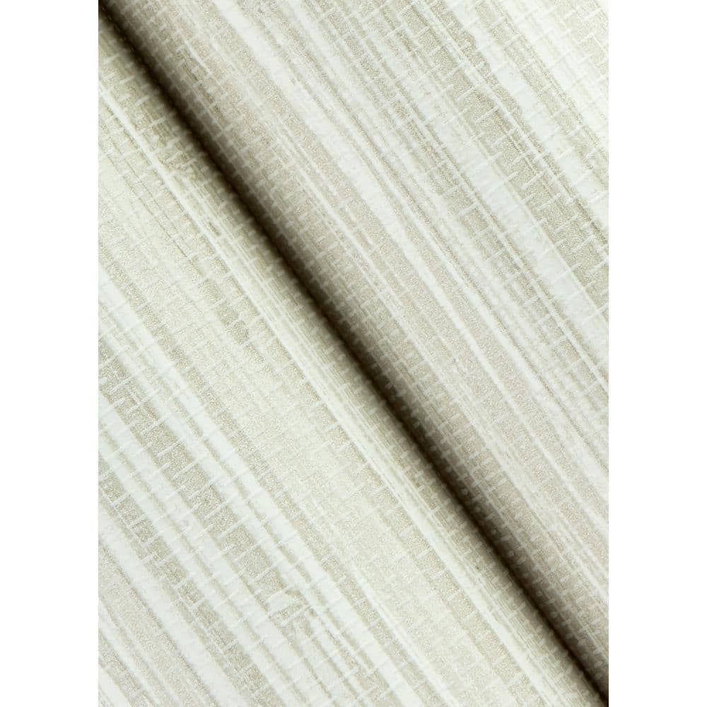 Cream Grasscloth Embossed Peel and Stick Wallpaper