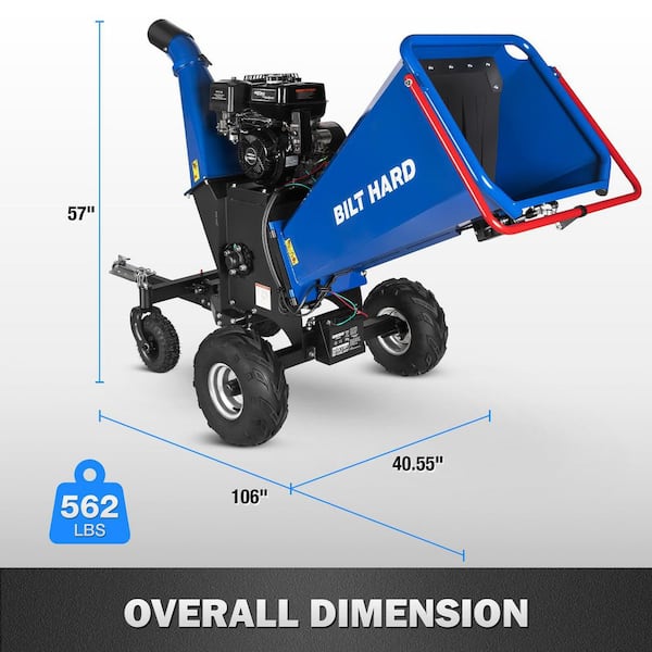 BILT HARD 6 in. 15 HP 420 cc Gas Powered Wood Chipper with E-Start
