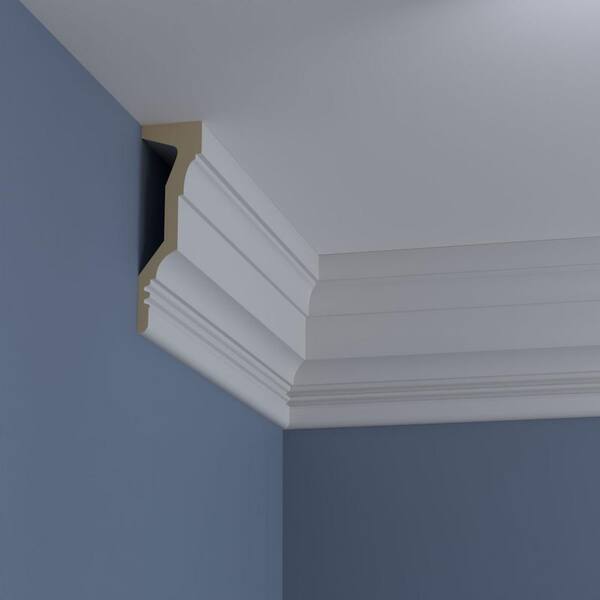 Ekena Millwork 3-5/8 in. x 11-7/8 in. x 94-1/2 in. Polyurethane Standard Crown Moulding