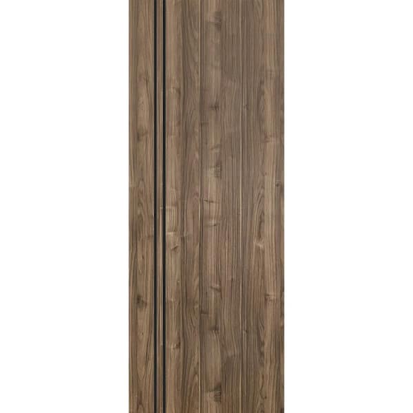 32 in. x 96 in. Solid Wood with Honeycomb Walnut Color Interior Door Slab