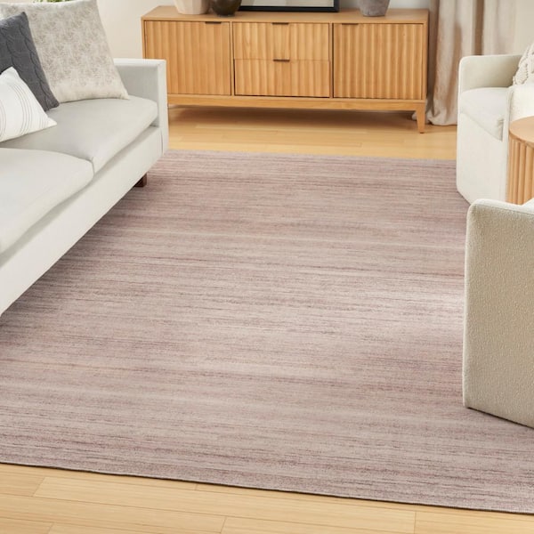 Washable Essentials Ivory Mocha 9 ft. x 12 ft. All-over design Contemporary Area Rug